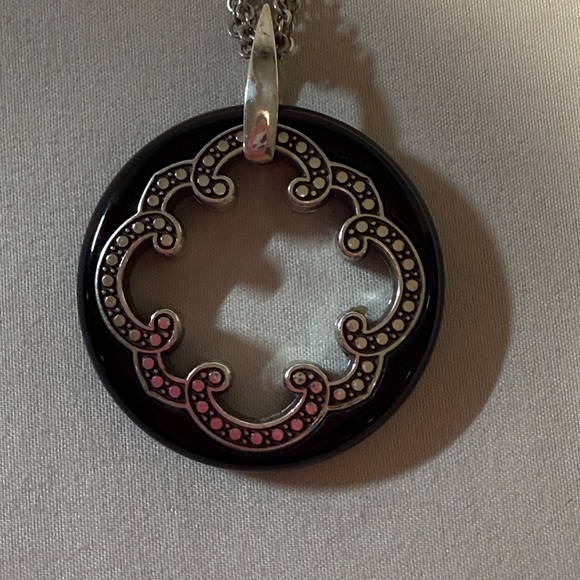 Brighton Imperial Black Crystal Reversible Pendant  Necklace - Picture 6 of 12